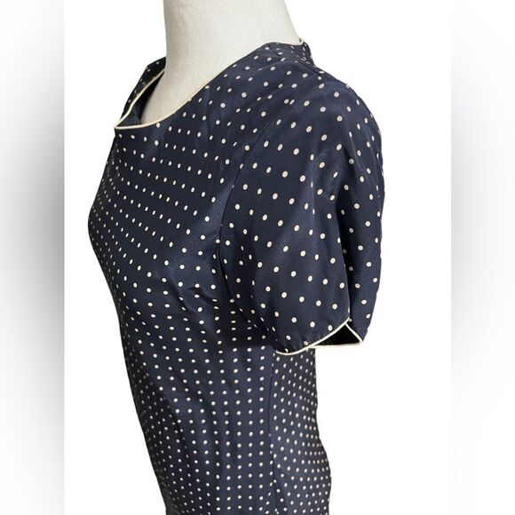 90s Vision Apparel Silk Dot
Dress 6 medium blue and cream midi - Picture 5 of 12